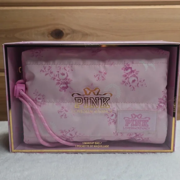 New PINK X LoveShackFancyPINK x LoveShackFancy Makeup Bag - Picture 3 of 5